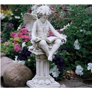 The Reading Fairy Child Home Garden Sculptural Statue   European Art 
