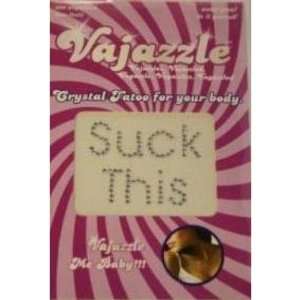 Bundle Vajazzle Suck This and 2 pack of Pink Silicone Lubricant 3.3 oz