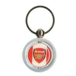  Arsenal Fc Official Metal Spin Crest Keyring: Sports 