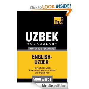 Uzbek Vocabulary for English Speakers   English Uzbek   5000 Words 