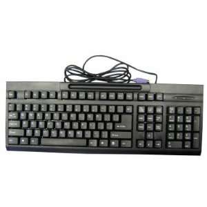  NEW Standard 107 Key PS2 Keyboard   Black   5012 KBPS2 