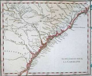 Vaugondy Map AMERICAN COLONIES Pre Revolutionary War U.S. Ohio River 