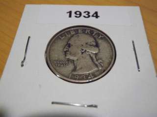 1934 Washington Quarter Dollar   