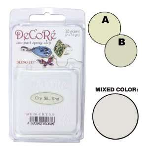  DeCoRe 2 Part Epoxy Clay Kit   Crystal Silver Shade   (20 