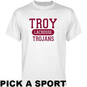 Troy University Trojans White Custom Sport T shirt  