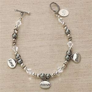    Personalized Charm Bracelets   Love, Friends, Trust Jewelry
