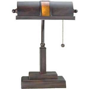  Mica Bronze Bankers Desk Lamp
