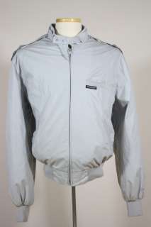 Vintage 80s Gray Members Only Jacket Cafe Racer 44  