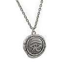 Silver Finished Eye Of Horus Pendant w/ 18 Inch Necklace