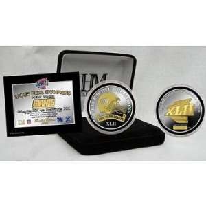 Eli Manning Coin   Super Bowl XLII 2008 NYG Champion Silver & Gold 2 