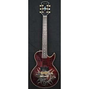   SHL1Q Quilted Evil Monkey, Red Electric Guitar: Musical Instruments