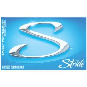 Stride Sweet Peppermint Gum   12/14ct (2 Grocery & Gourmet Food