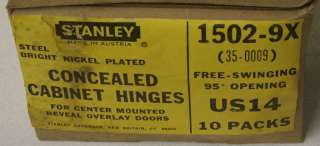 Stanley Concealed Cabinet Hinge 1502 9X  