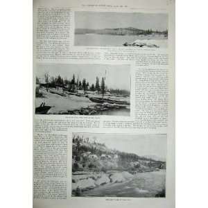  1899 Gold Mining Atlin Columbia Lake Pine Creek Boats 