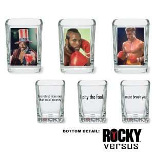  Officially Licensed Rocky Versus Square Shot Glass 