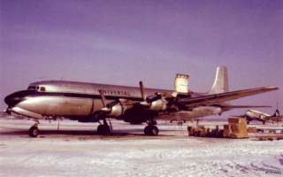 BILL THOMPSON PHOTO DOUGLAS DC 7 UNIVERSAL AIRLINES  