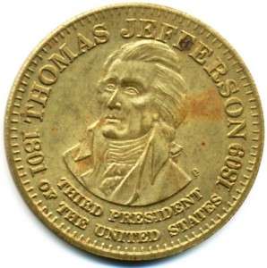 United States Old Commemorative Medal Thomas Jefferson  