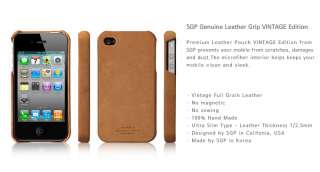 SGP Case Genuine Leather Grip   Vintage Edition Brown for Apple iPhone 