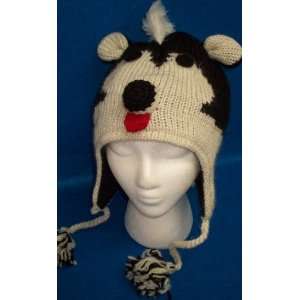 Skunk Animal Hat Warm Wool Fleece Winter Ski Cap Ear Flaps New Without 