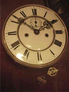 Antique 2 weight Tall Regulator Clock Germany c1880 NoRes  
