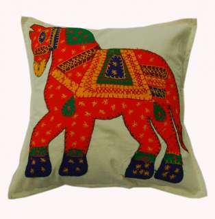 Hand Embroidered Indian Cotton Multicolor Horse Patch Work 