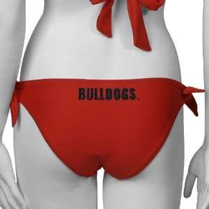  Georgia Bulldogs Red Hipster Tie Bottom