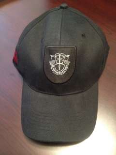 NEW National Guard Special Forces FlexFit Hat Cap 19th Group Black 