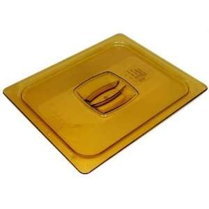  Half Size Amber Food Pan Cover, Solid