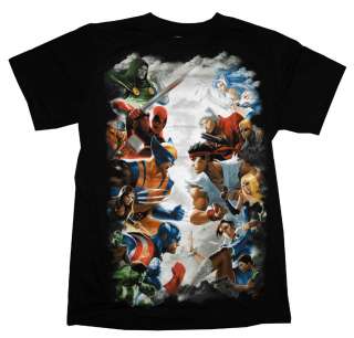 Marvel Vs Capcom 3 Fighter Duel Comics Video Game T Shirt Tee  