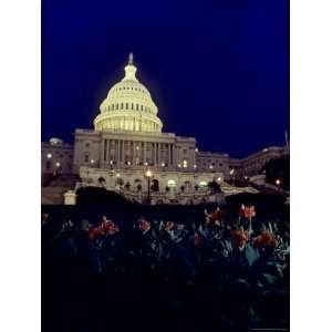  United States Capitol Building Lit Up at Night, Washington 