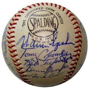 1964 Braves Team 28 SIGNED Official Baseball HANK AARON EDDIE MATHEWS 