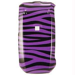 Icella FS LGAX310 D23 Purple Black Zebra Snap on Cover for LG Helix AX 