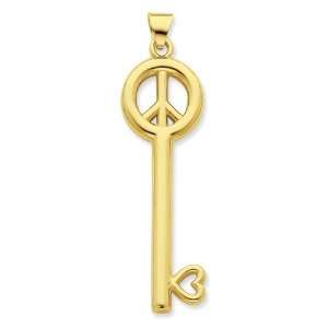  Sterling Silver & Gold plated Peace Key Pendant: Vishal 