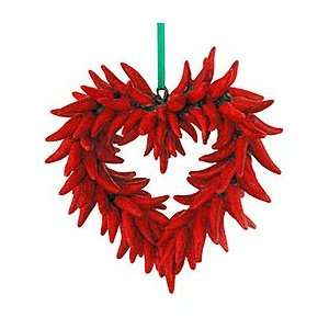  Red Chili Pepper Heart Ornament: Home & Kitchen