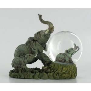 Baby and Mother Elephant Statue Figure Art 