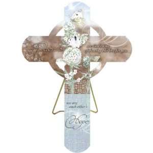  Living Victoriously White Butterflies Cross Plaque