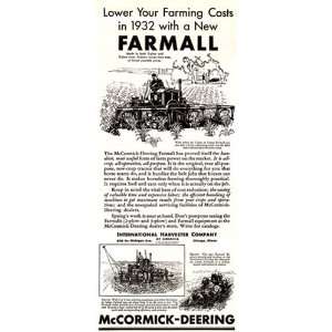    Print Ad 1932 Farmall, McCormick Deering McCormick Deering Books