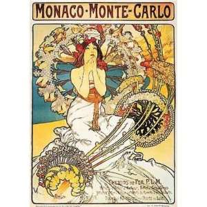  Monaco Monte Carlo by Alphonse Mucha   30 x 24 inches 
