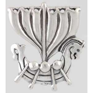  Norse Medieval Viking Ship Pendant Sterling Silver 
