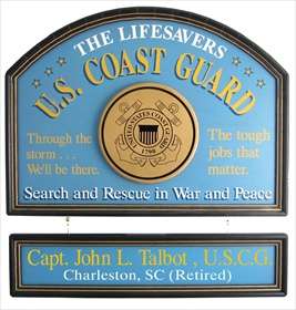 PERSONALIZED U.S. COAST GUARD WOODEN SIGN CUSTOMIZED  