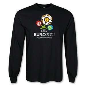  Euro 2012   Euro 2012 LS Official Logo T Shirt (Black 