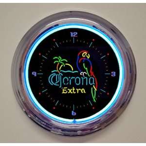 15 Corona Parrot Neon Clock 