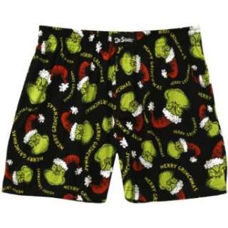  Dr. Seuss   Merry Christmas Grinch Boxer Shorts Clothing