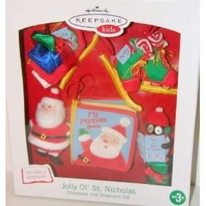  Jolly Ol St. Nicholas Story Book and Ornament Set Kitchen 
