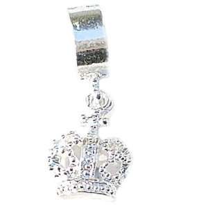    TOC BEADZ Crown Dangle Slide On & Slide Off Charm Bead Jewelry