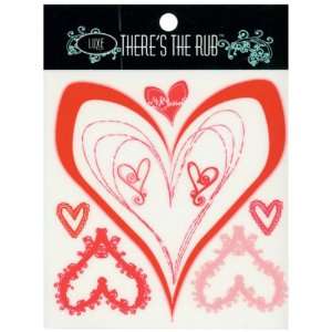 Luxe Designs Rub Ons   Heart Frames 