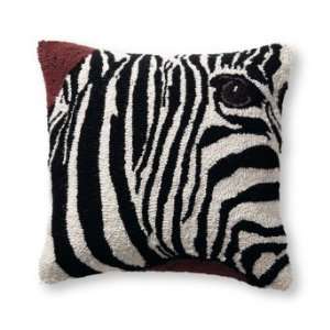  Zebra Face Pillow   Grandin Road
