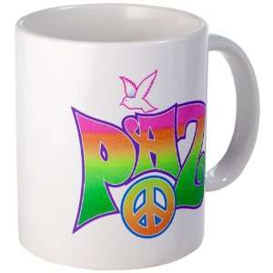  Mug (Coffee Drink Cup) Paz Spanish Peace with Dove and 