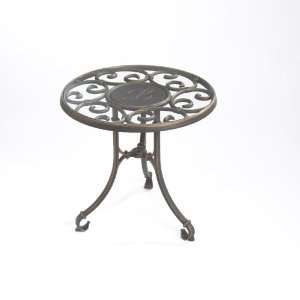  Whitehall Monogram Latene Side Table   Oil Rubbed Bronze 