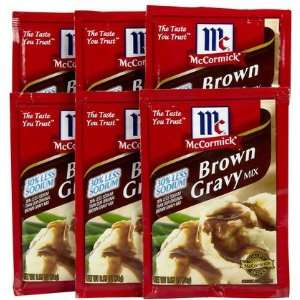McCormick Lo Sodium Brown Gravy Mix, 0.87 oz, 6 ct (Quantity of 4)